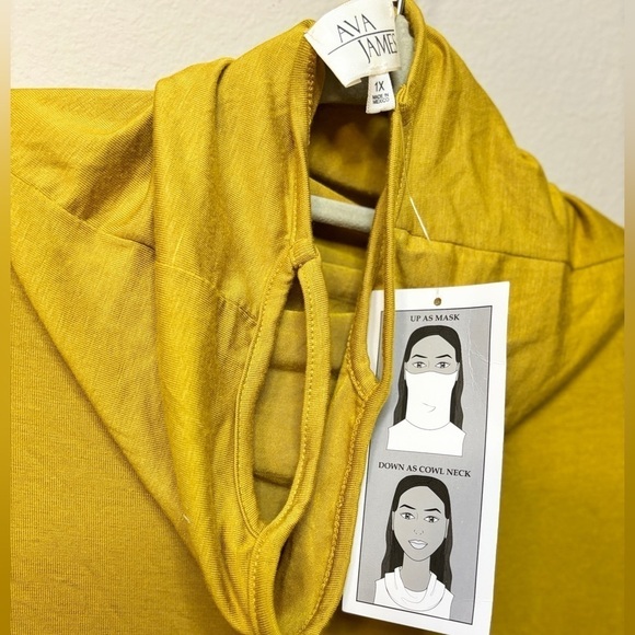 Mustard Yellow Cowl Neck Sweater - Picture 7 of 7